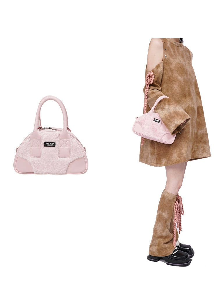 Halbkreis -Pelzbeutel