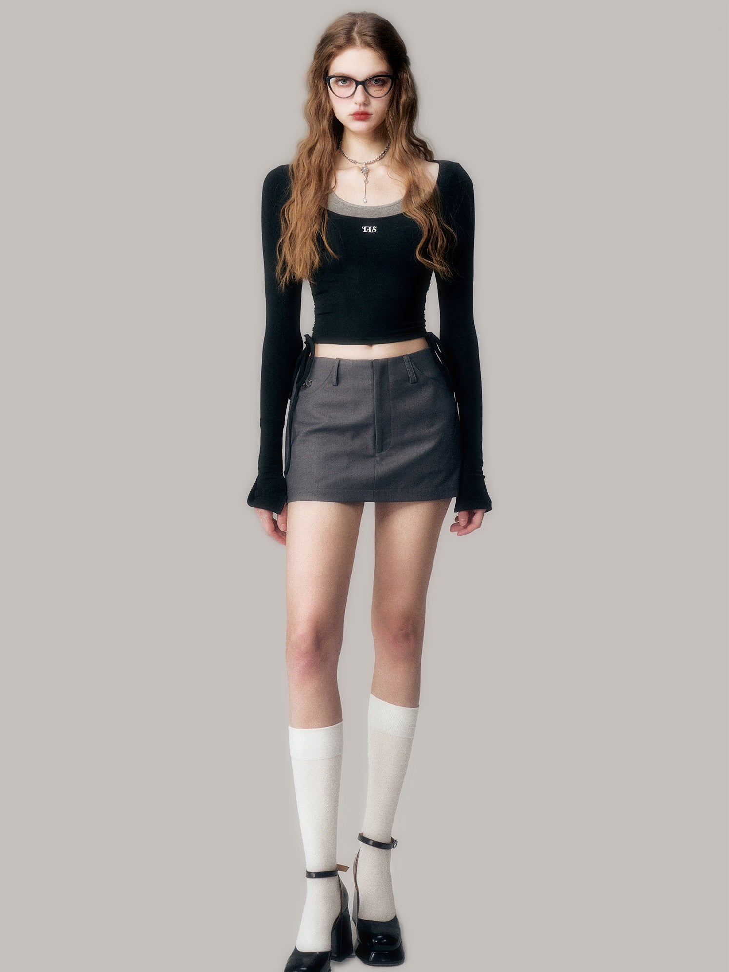 High Waist Hip A-line Skirt