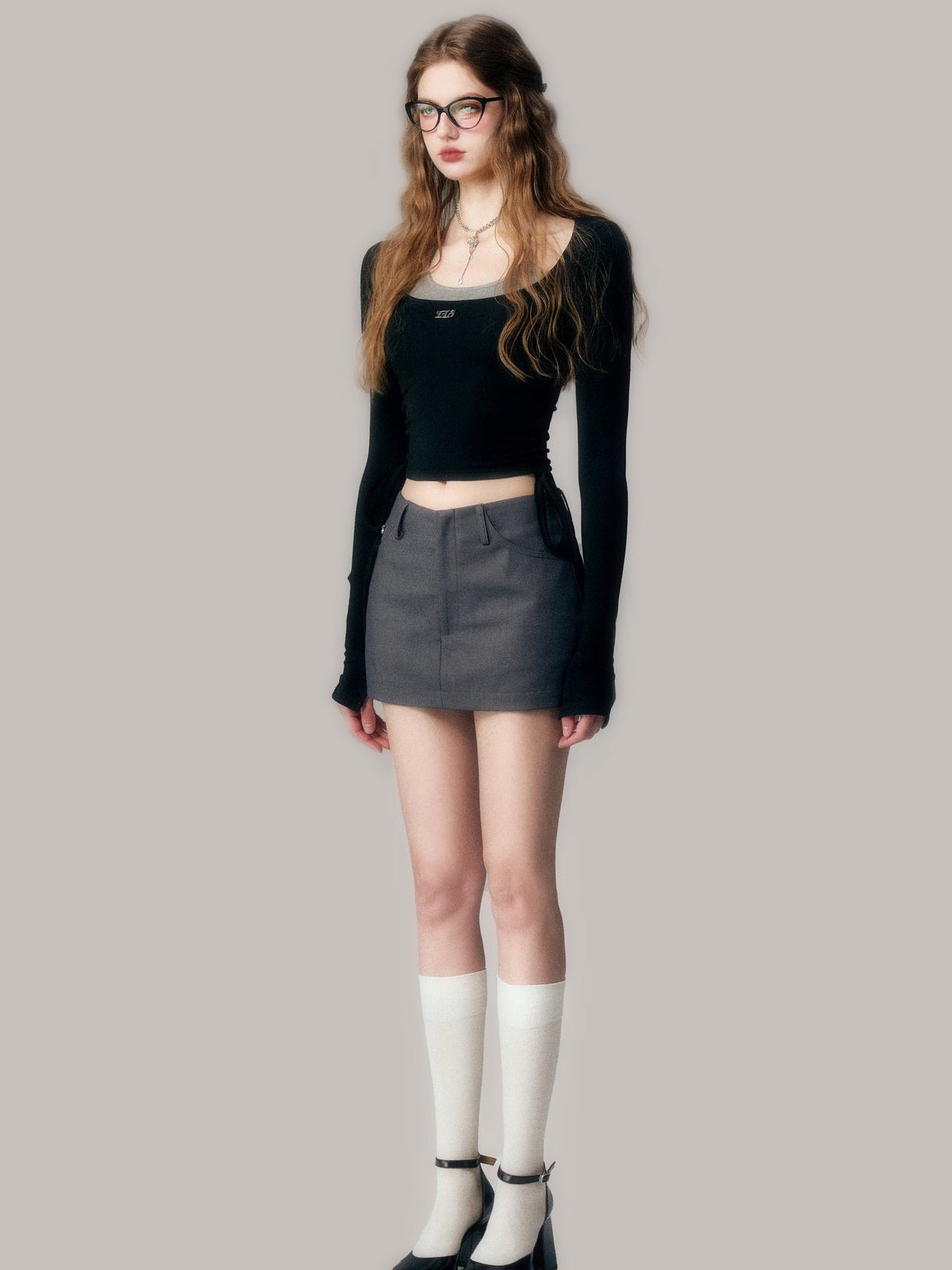 High Waist Hip A-line Skirt