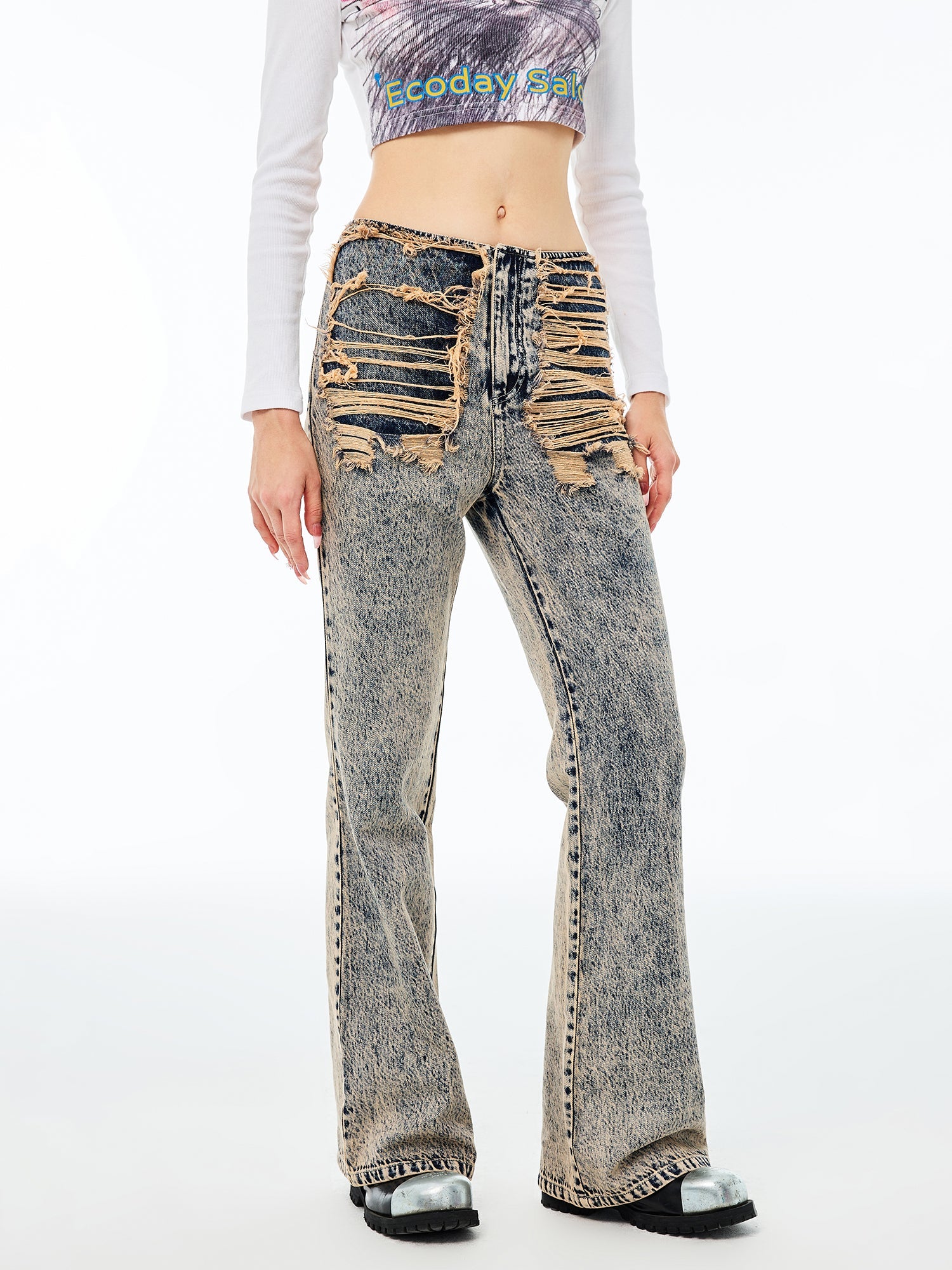 Distressed Slim Jeans
