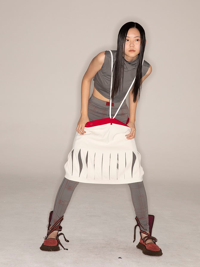 Niedrige Taille locker Hohlrock