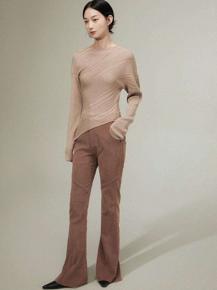 Split -Linie leicht ausgestellte Hose