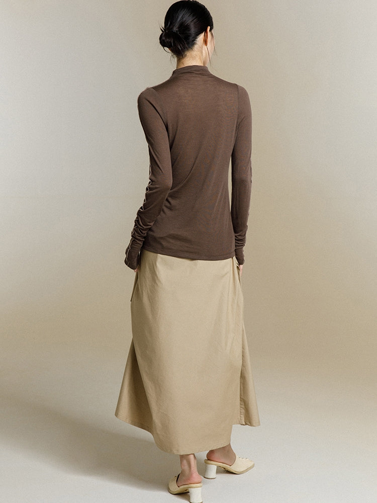 Dünnes Langarm-T-Shirt