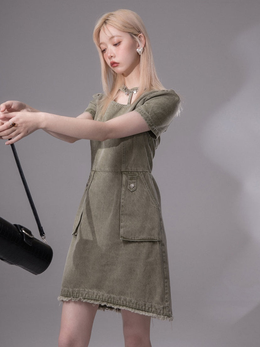 Dreidimensionales Taschen-Jeans-Einteiler