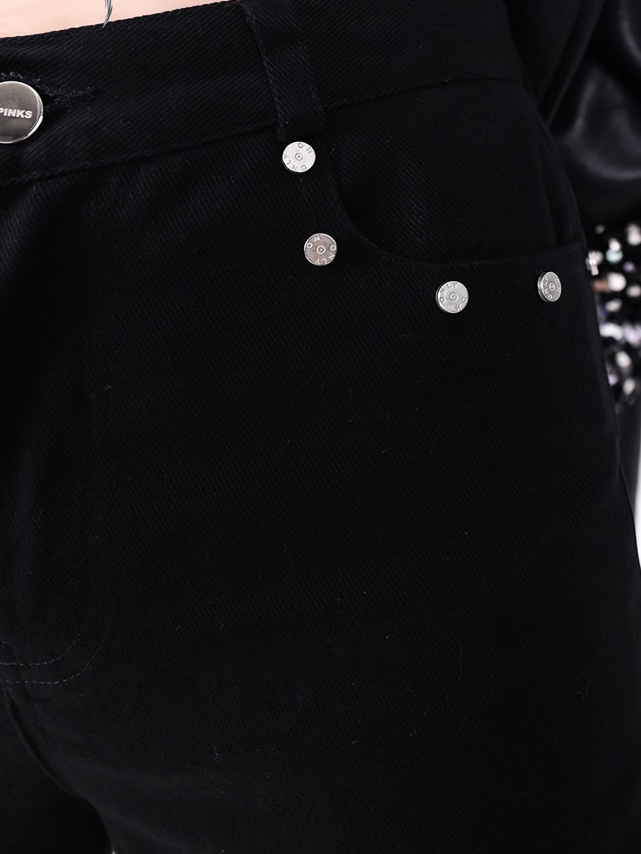 Sequin Stitching Big Horn Jeans