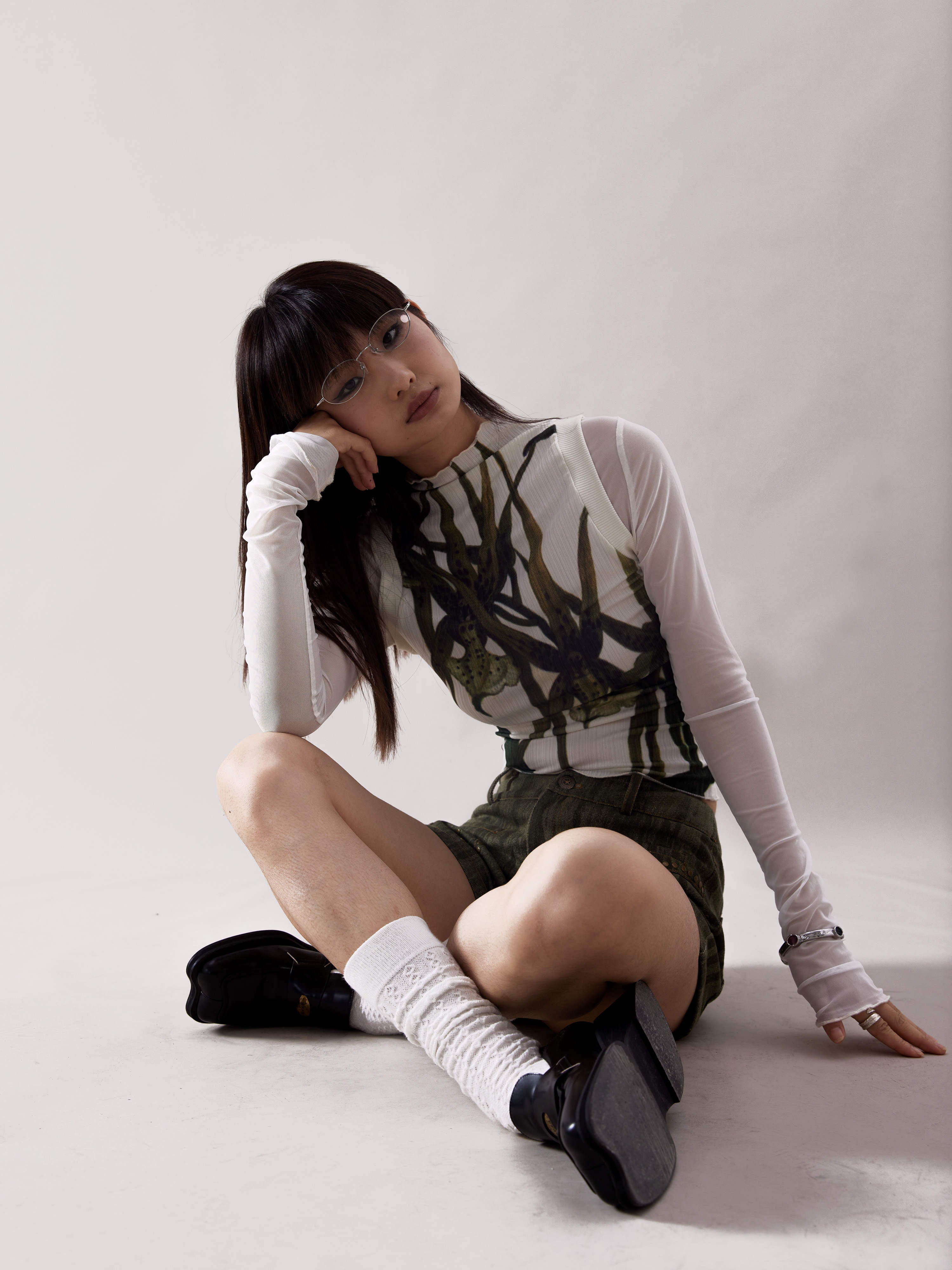 Blumendruck gefälschter zweiteiliger Bottom-Hemd