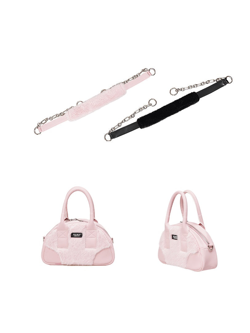 Halbkreis -Pelzbeutel