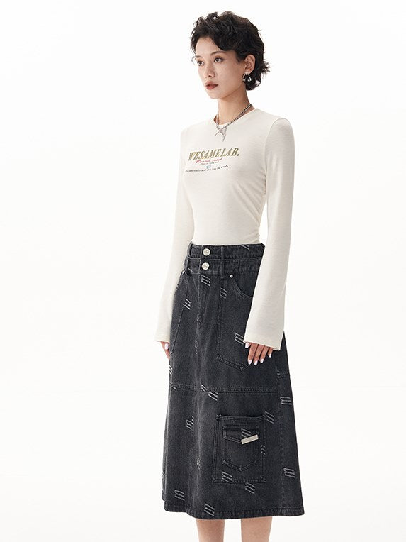 Briefe drucken Langarm T-Shirt