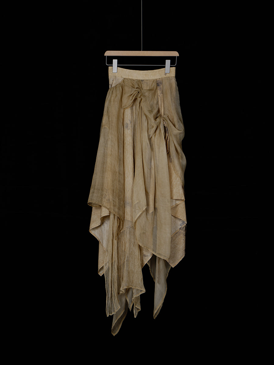 실크 A- 라인 치마