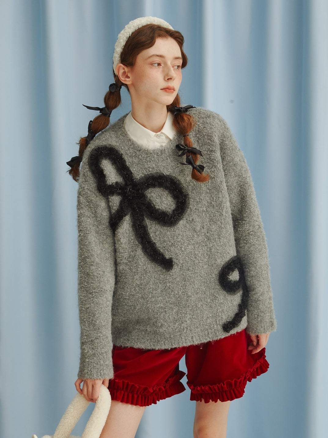 Süße süße Band Stickpullover stricke