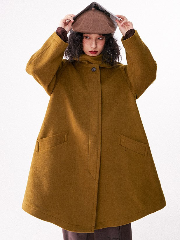 Mid-Length Woolen Coat
