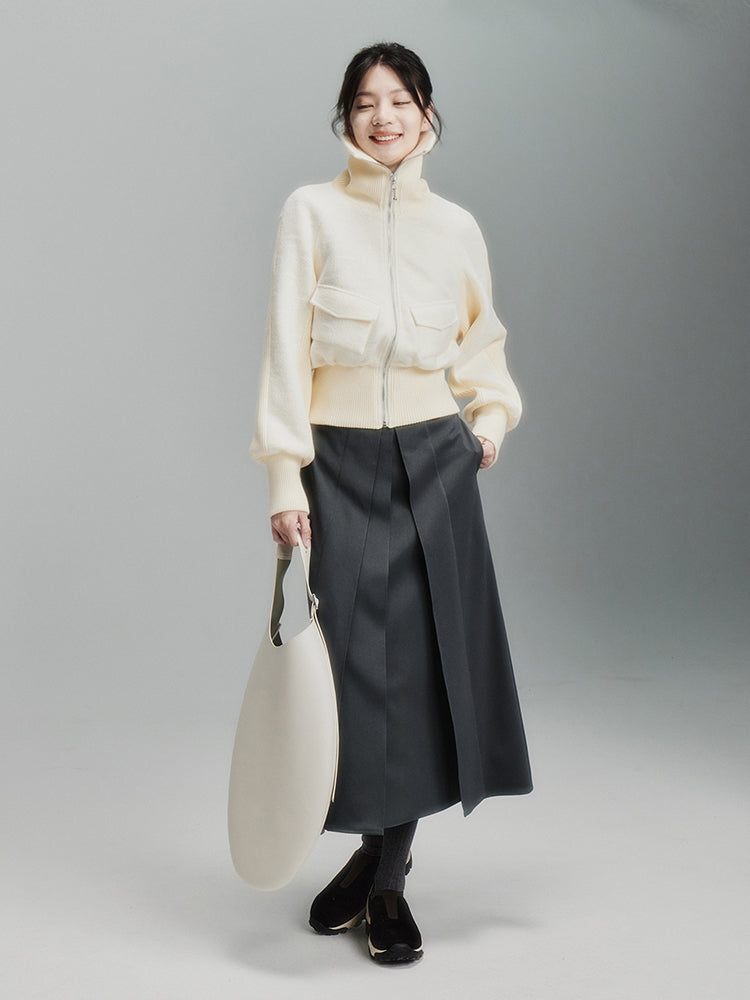 Feather Textural Knittde Jacket