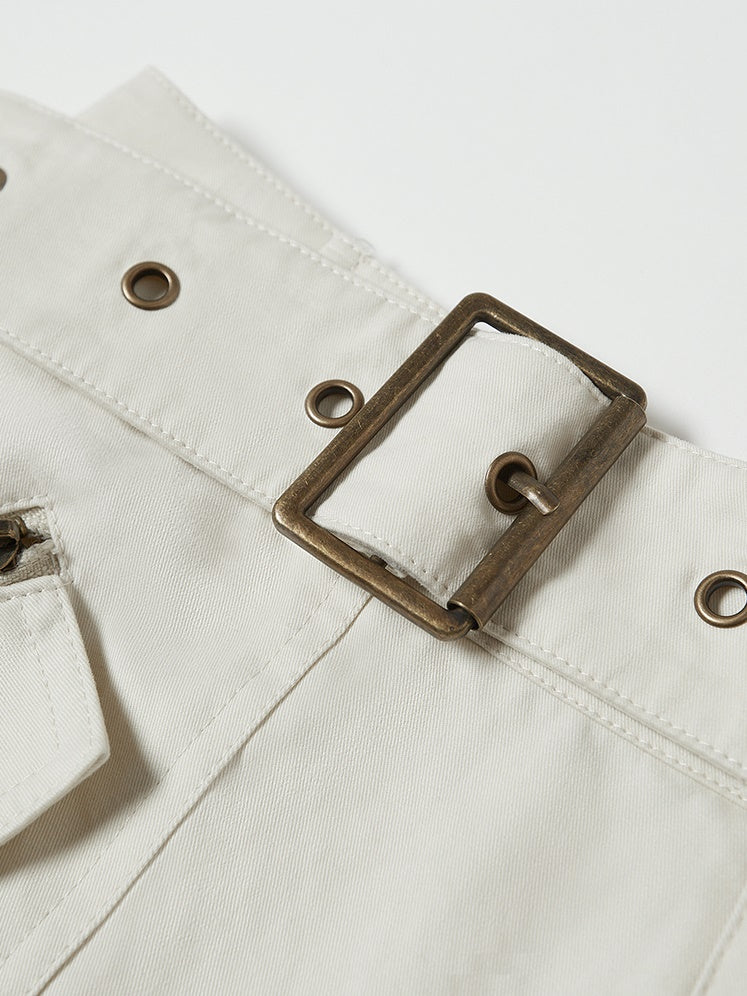 Multi Pocket Wide Leg Pants