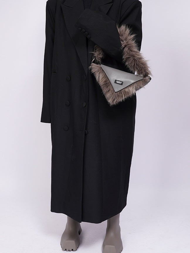 Pelz eine Schulter -Diagonal -Tasche