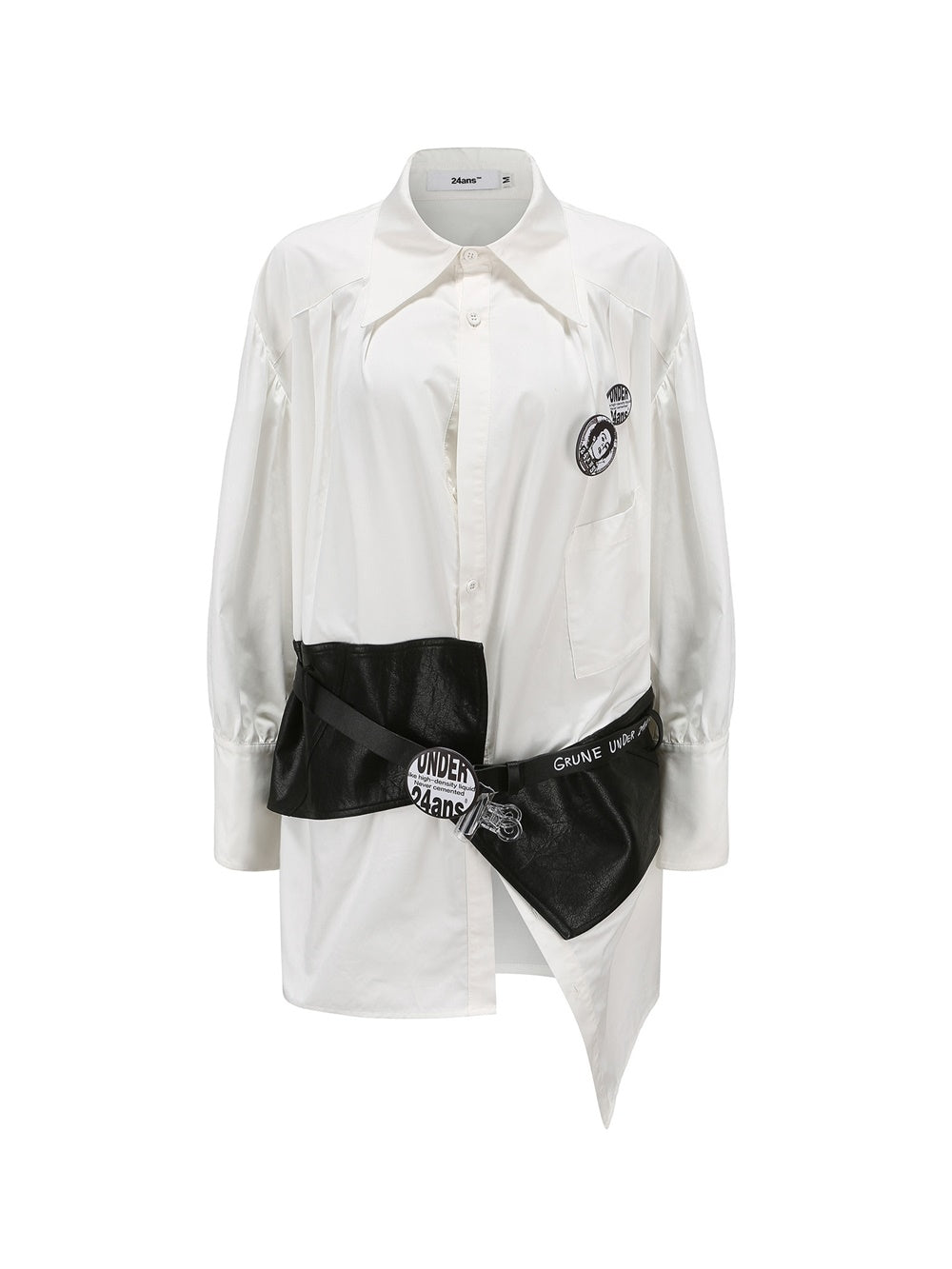 Cooles Nichi Ledergürtelhemd