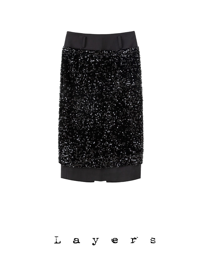 Sequin Nichi Pencil Skirt
