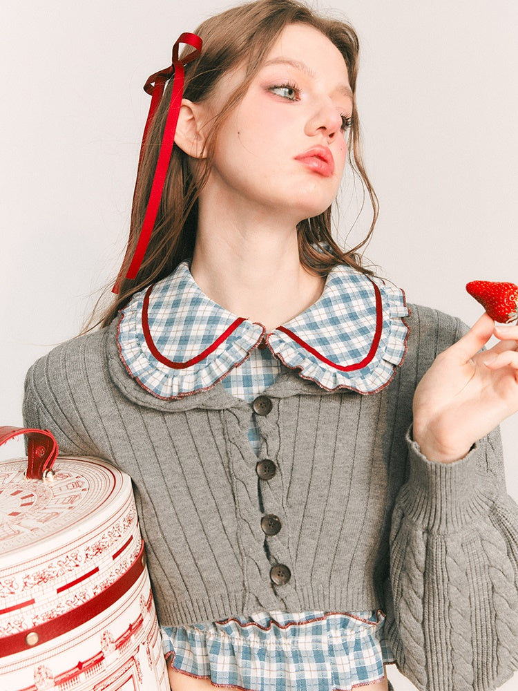 Kurze Strickjacke & Rock stricken