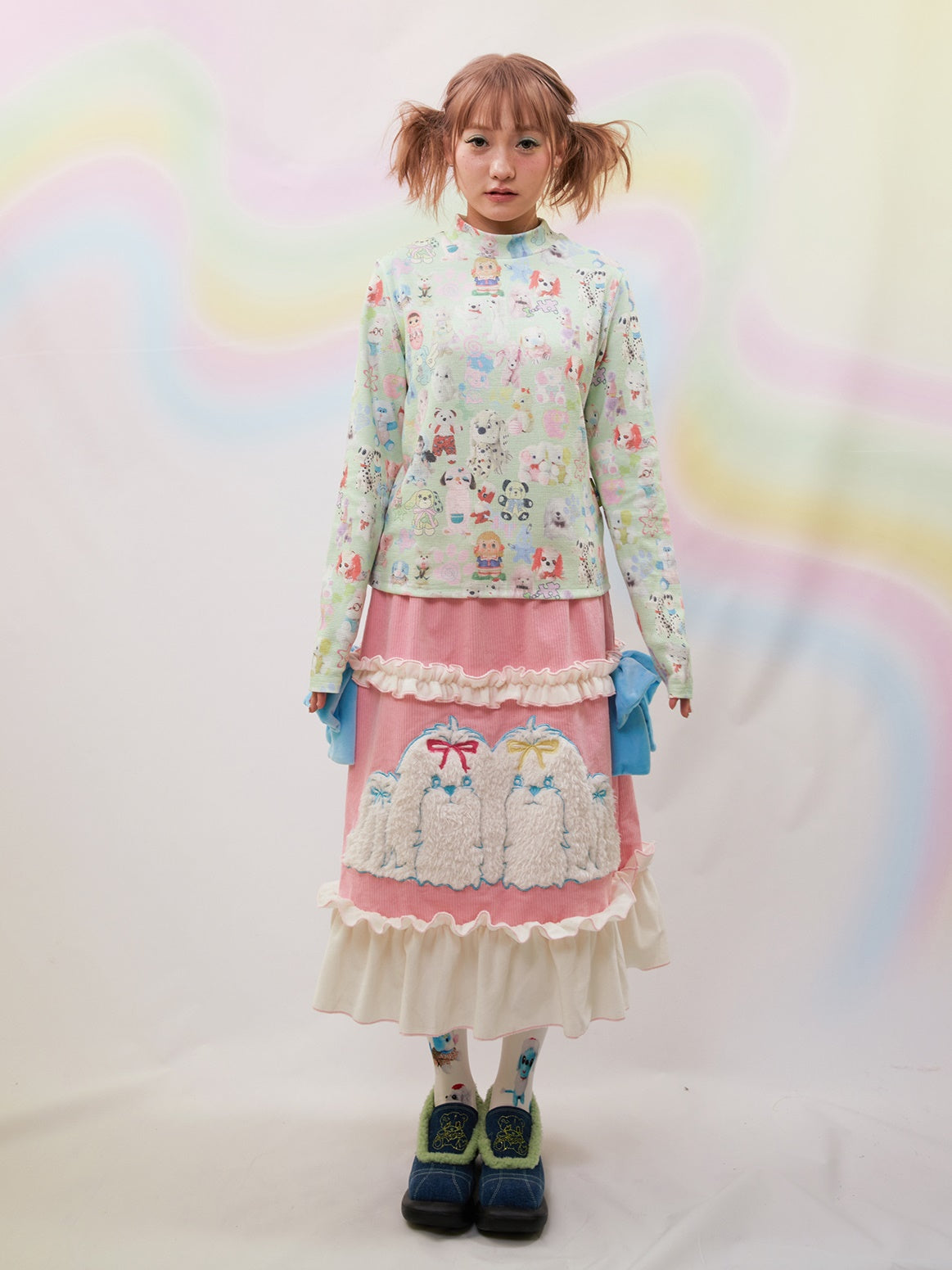 인쇄 된 바닥 셔츠