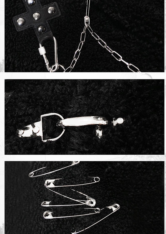 토끼 가짜 양고기 플러시 재킷