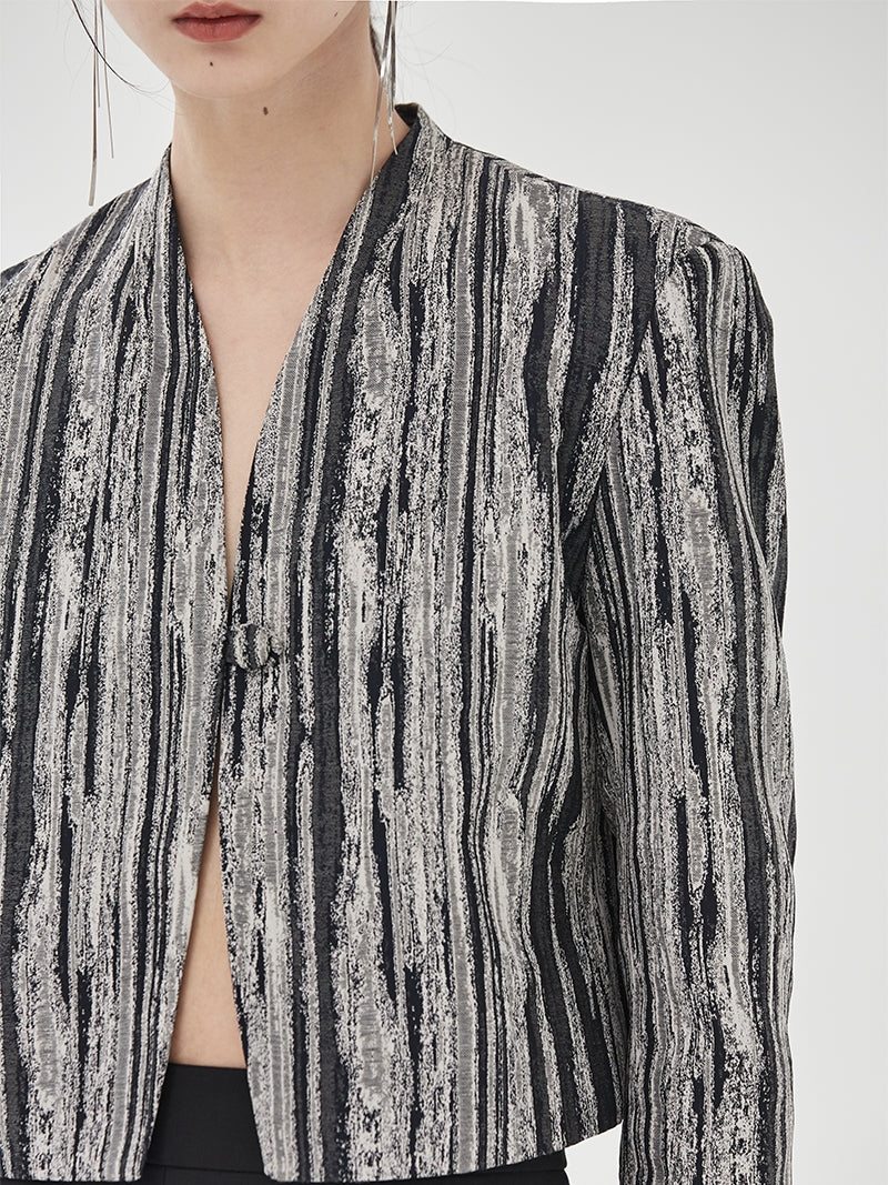 JACQUARD SHORT JACKET