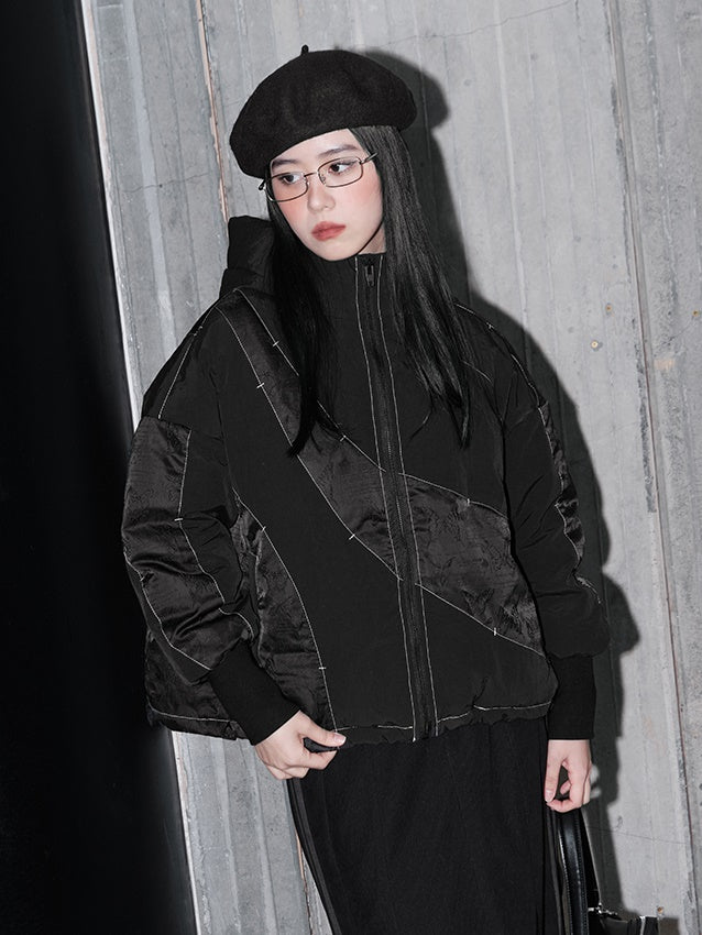 Schmetterlingstextur kurz Down Jacke