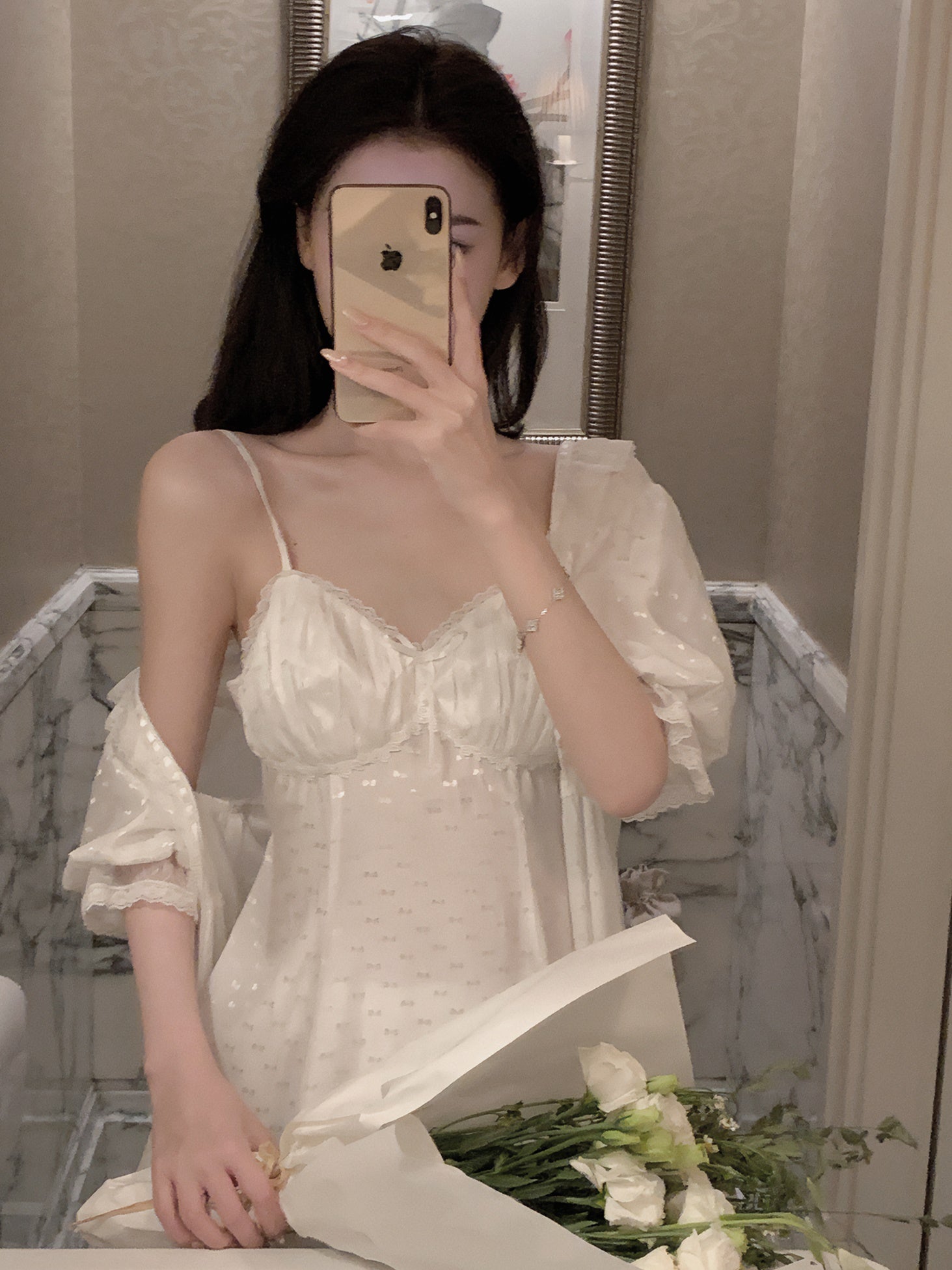 Süßer Jacquard bequemer Pyjama