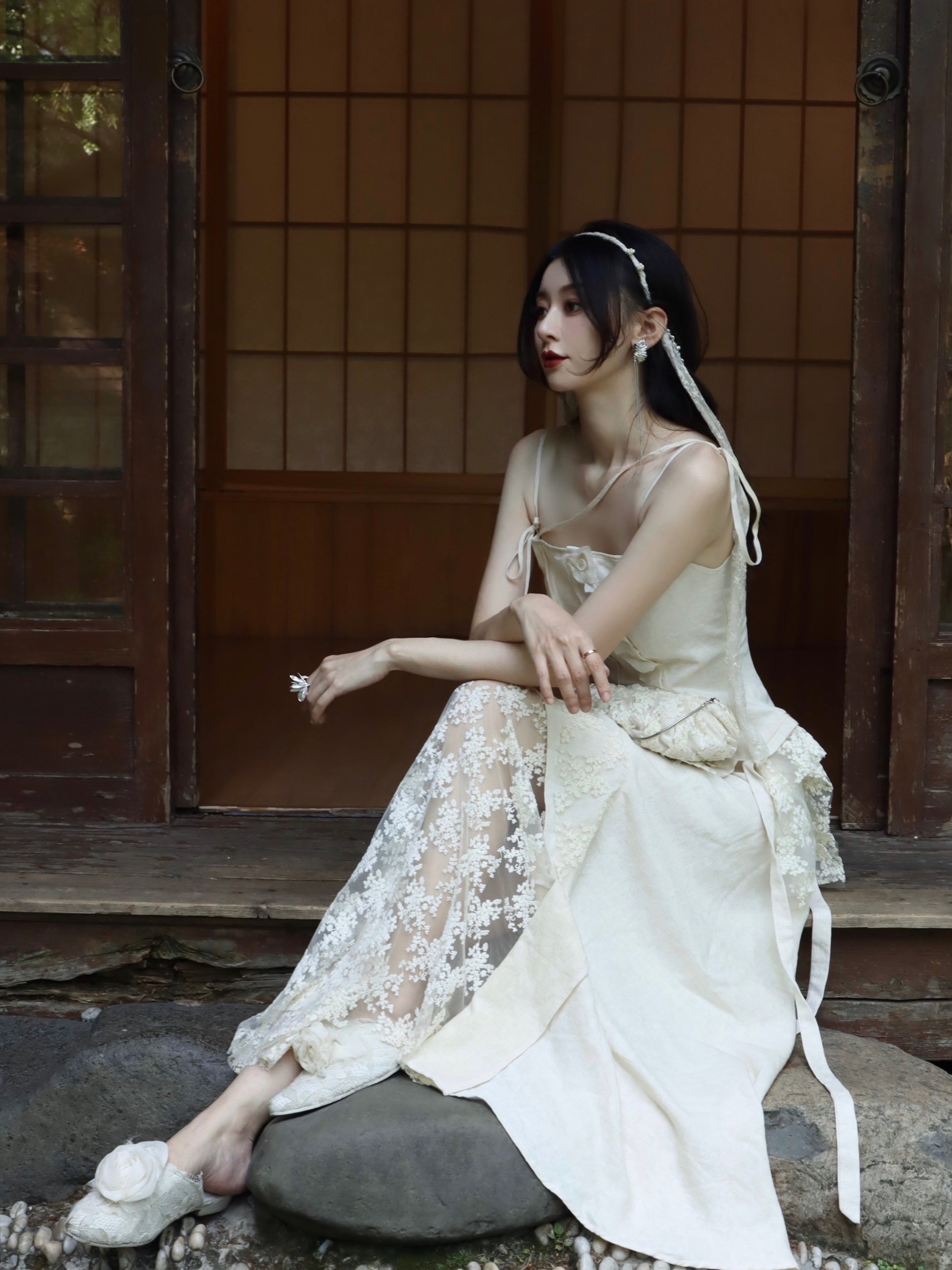 Spitzennähte Hosenträger oben