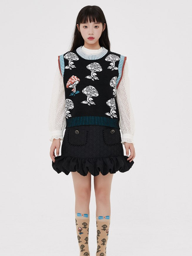 Pilzgestrickte Weste