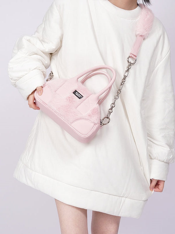 Halbkreis -Pelzbeutel