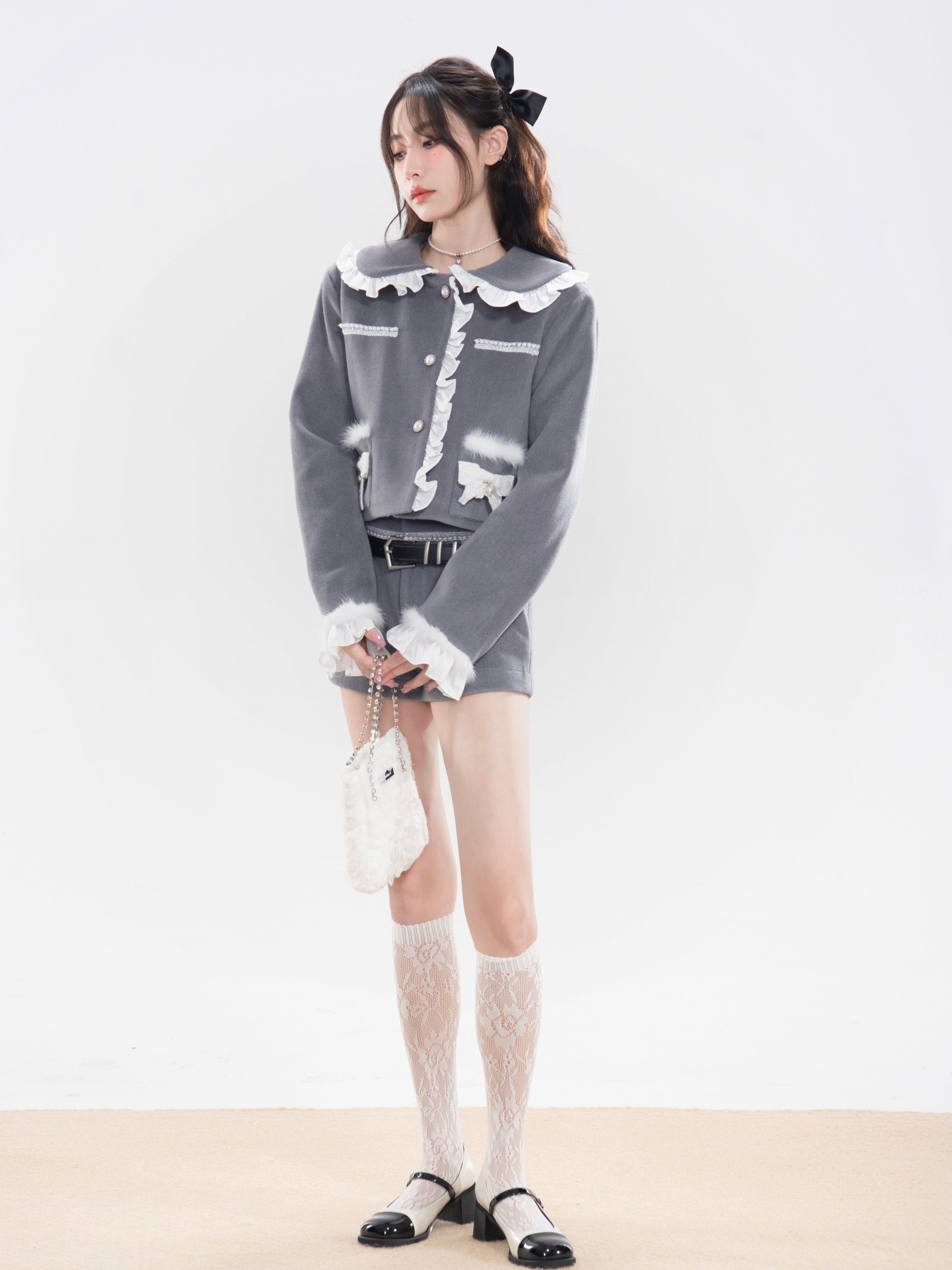 Quilted Jacket & Shorts Pants