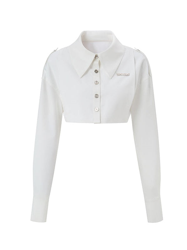 Kurzes Langarm -Shirt & College Krawatte