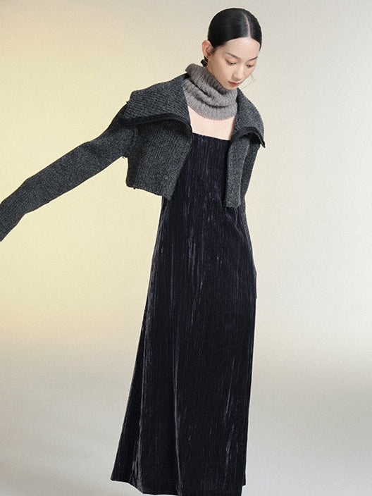 Ultra-Short Knitted Cardigan