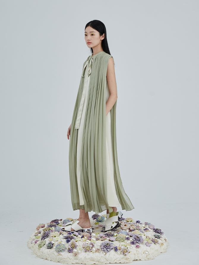 Organ PLEATED DOUBLE LAYER Dress