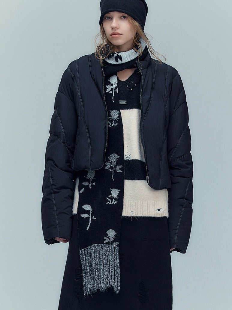 Lightweight Staggered Quilted Down Jacket