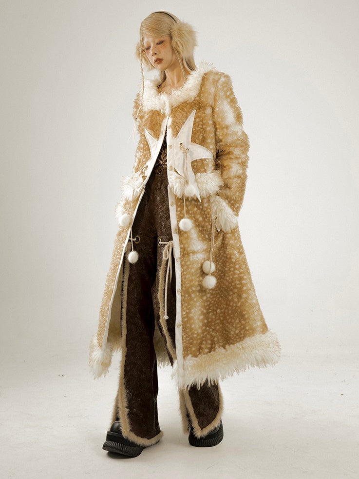 Detachable Two-Wear Furry Long Coat