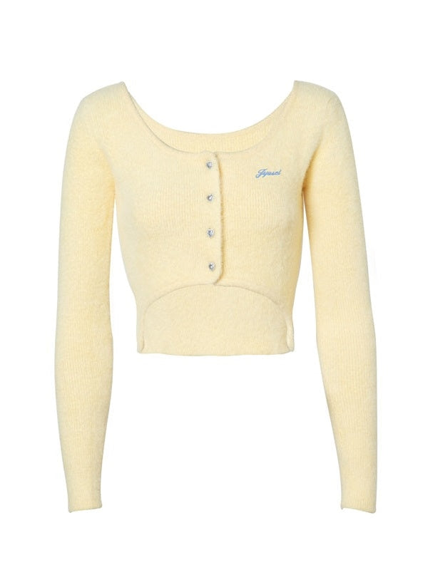 모피 짧은 가디건 및 치마