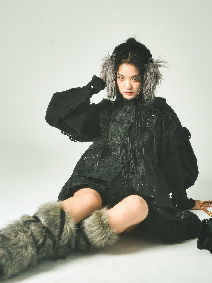 Jacquard는 중국 스타일의 Lacket & Skirt를 개선했습니다