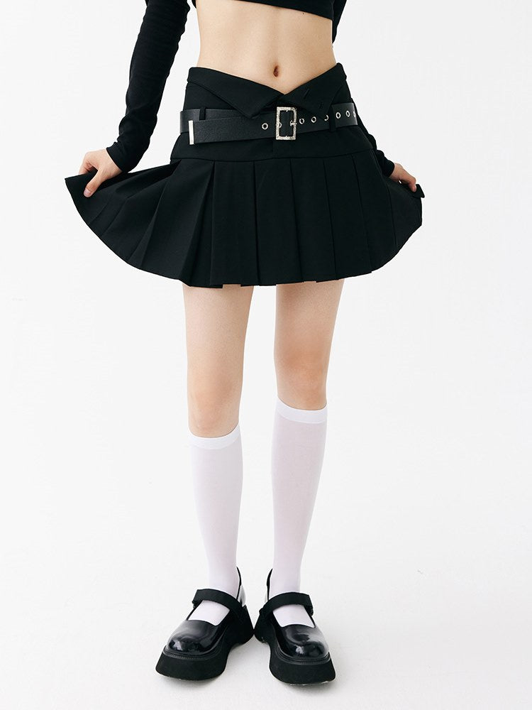 중국 스타일 로우 웨이스트 스커트 및 짧은 재킷