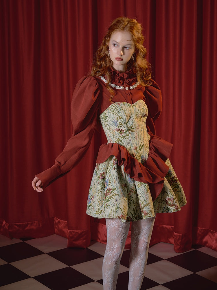 Strap Retro JACQUARD Dress & Leg of Lamb Shirt