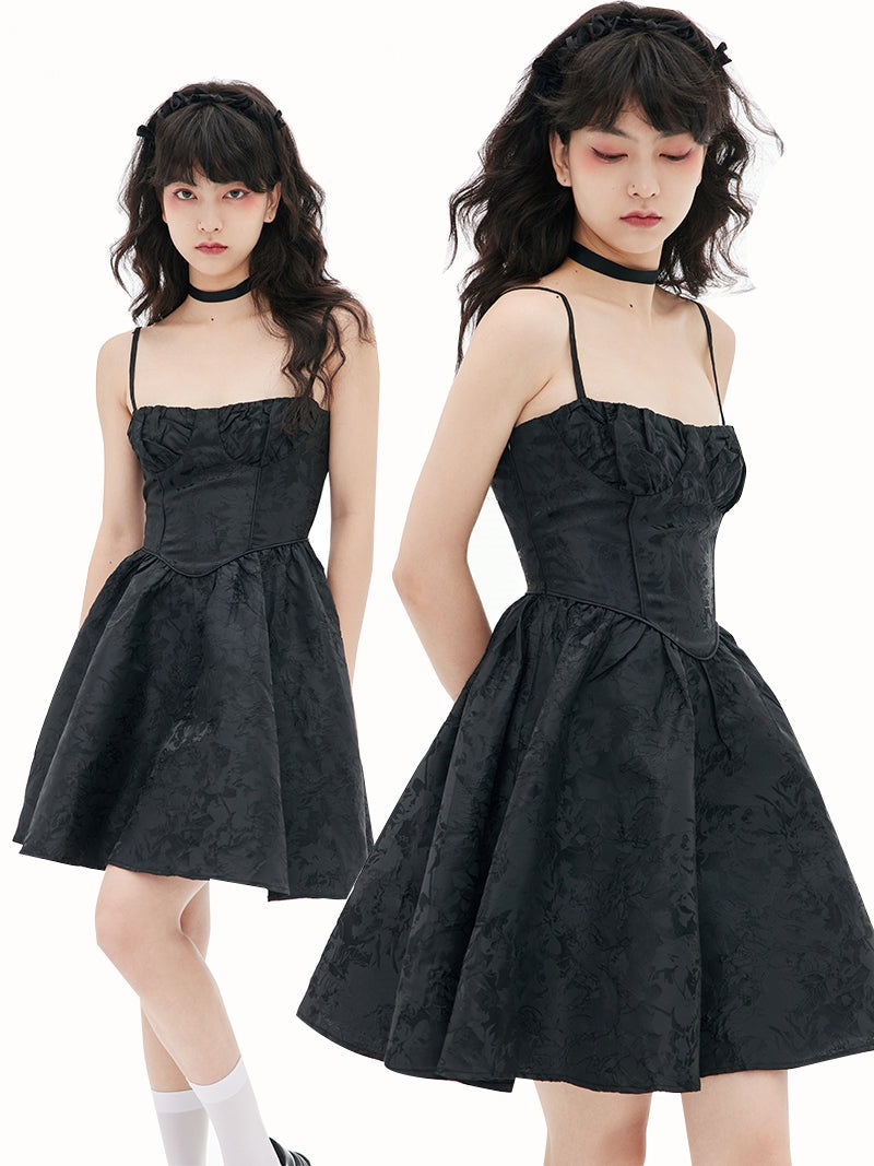 Jacquard bestickte Schleuderkleid