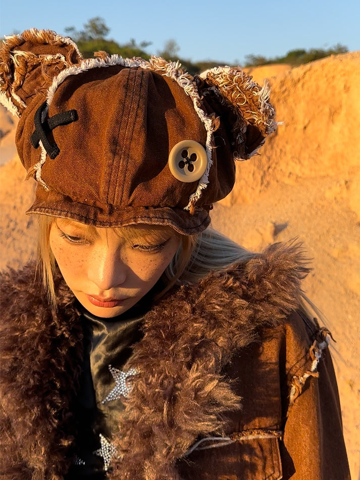 곰 인형 캐스 퀴트 모자