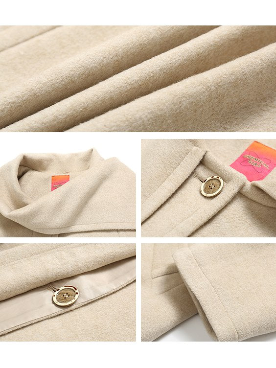 Mid-Length Woolen Coat