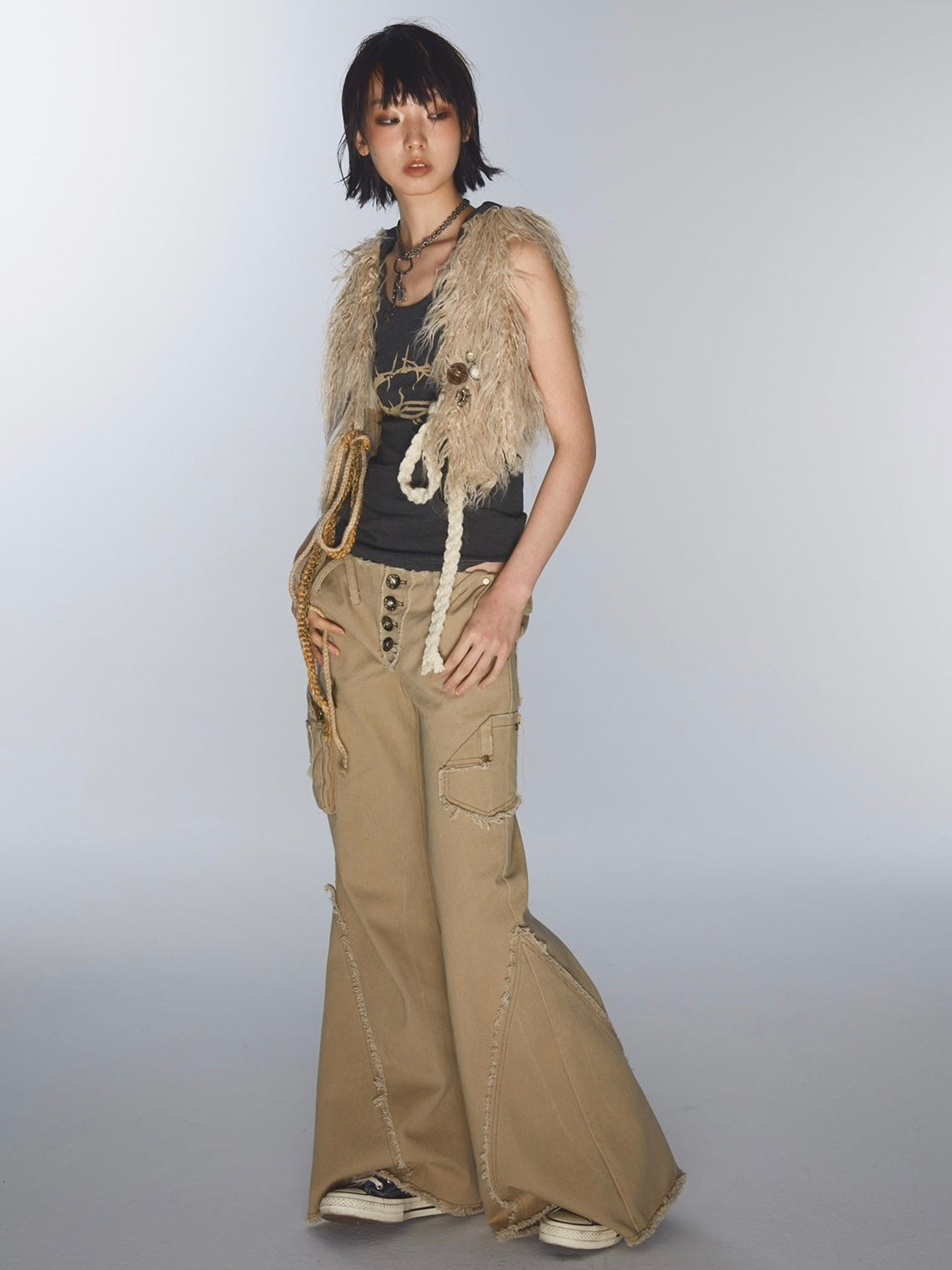 고탄성 슬림 핏 소매 인쇄 까마귀