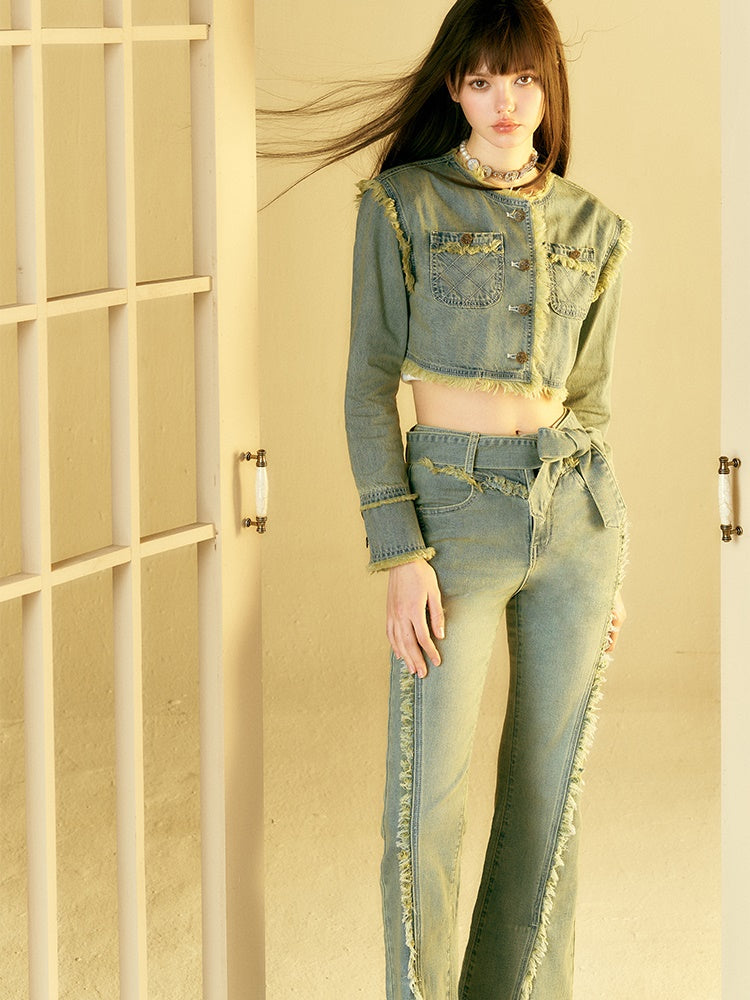 Gurt Rohkante Micro Slim Jeans