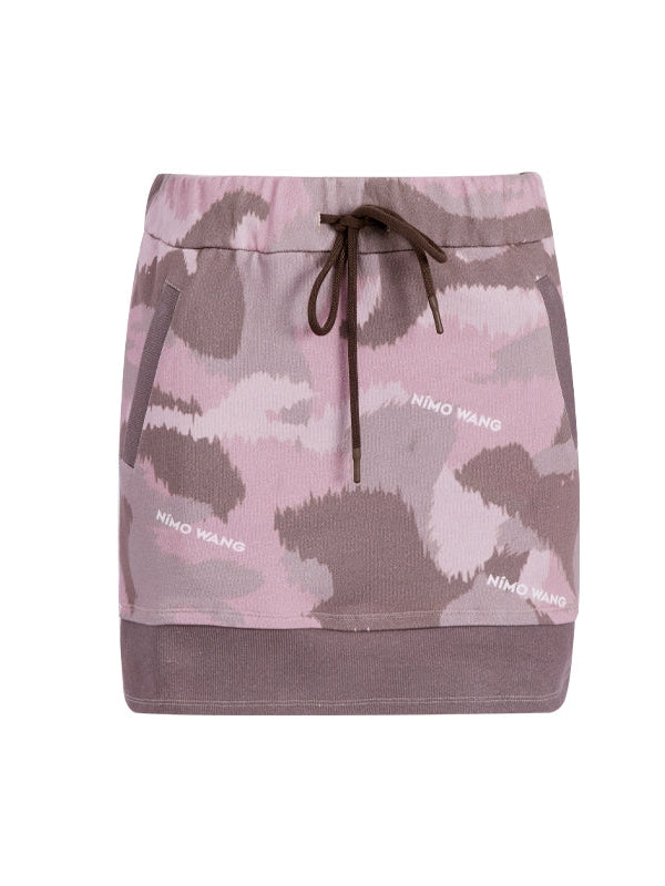 위장 A- 라인 치마 및 바지