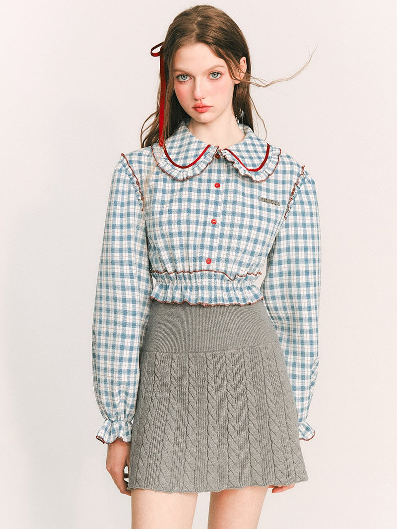 Kurze Strickjacke & Rock stricken