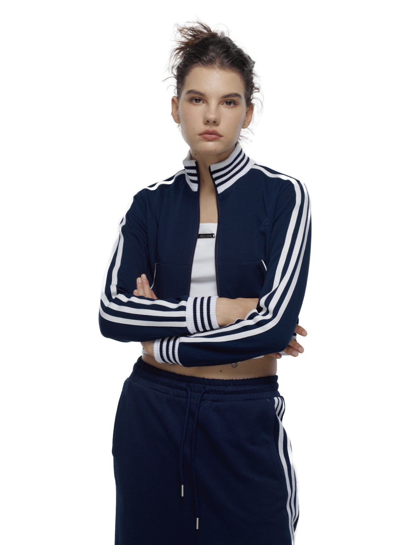 Crop Sporty Jacket & Skirt