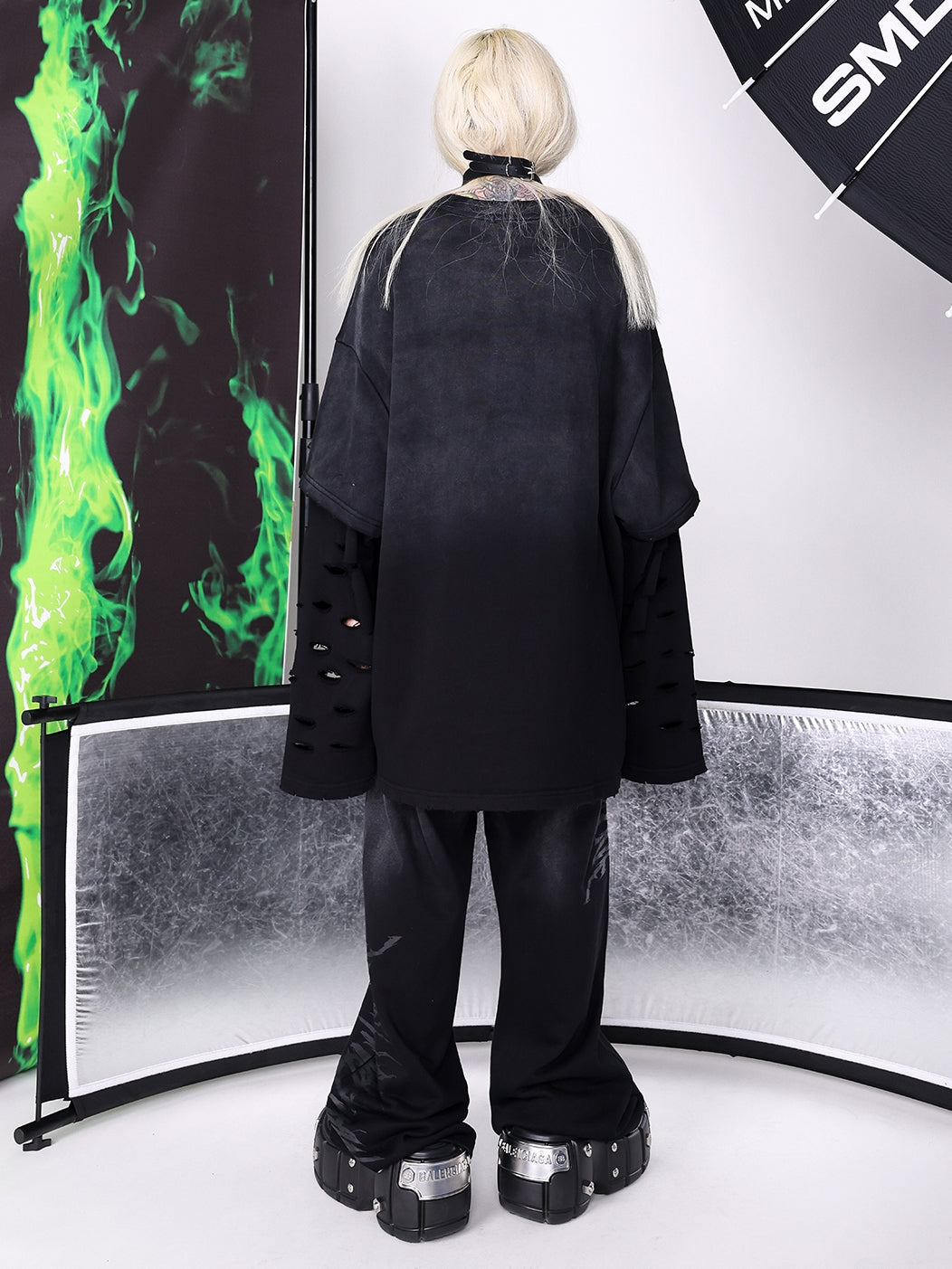 스티칭 홀 낙서 느슨한 땀