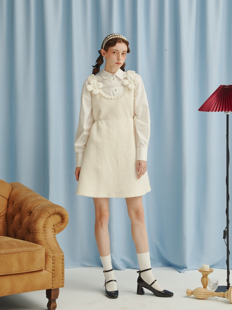 Süße süße Blumenperlenspitze Retro ein Stück