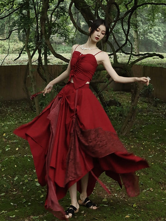 Seidennähte a-line-Spitzenrock